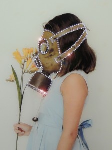 ZYKLON - 120X90 TEC. MISTA SU VETRO E SWAROSKI